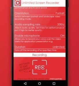 Top 5 Screen Recording app's For Android Device's Best Of 2018 Unlimited Screen Recorder 3 274x300 - Top 5 Screen Recording app's For Android Device's Best Of 2018