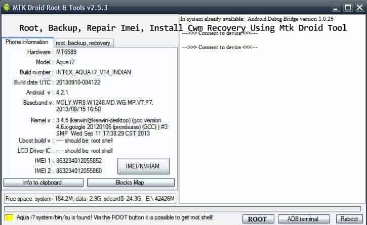 ... Root, Repair Imei, Cwm, In Mtk Android Devices Using Mtk Droid Tool