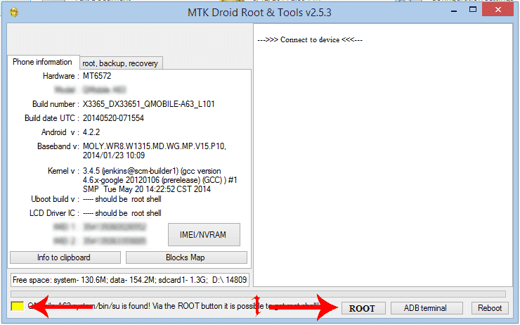 root using Mtk Droid Tool