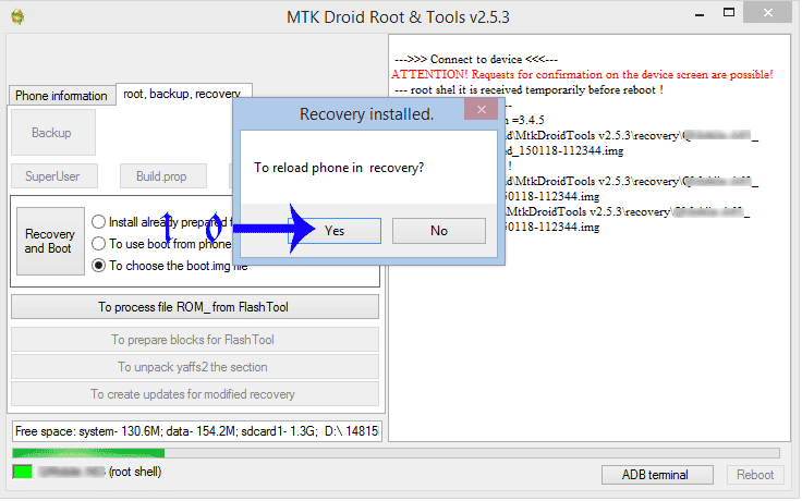 Mtk Droid Tool install recovery