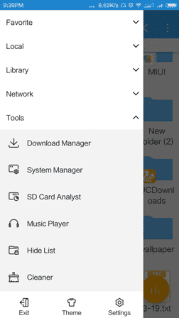 ES File Explorer hide folder