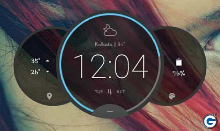 Moto Z Circle Clock Widget