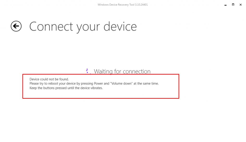 lumia recovery mode Windows Device Recovery Tool