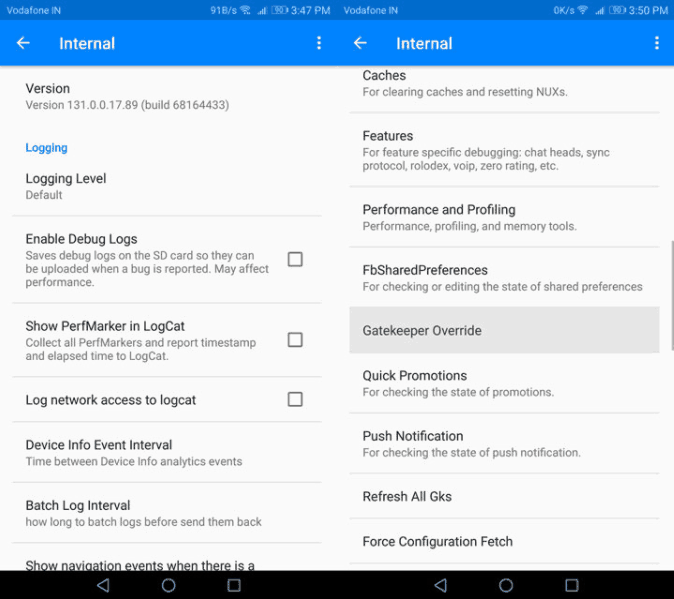 Enable Hidden Internal Menu On Facebook Messenger Apps 1 - Guide To Enable Hidden Internal Menu On Facebook Messenger Apps