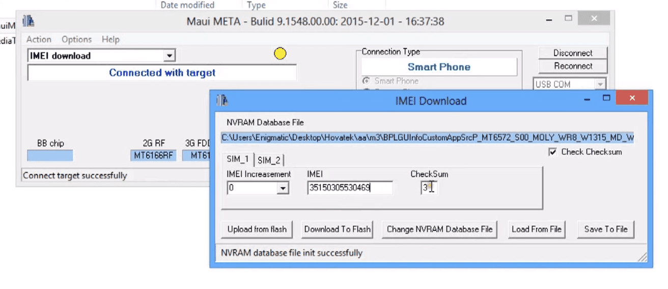 nvram database file mt6752 source