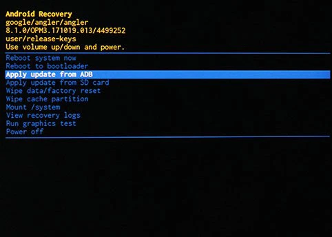How to Apply Updates from ADB sideload