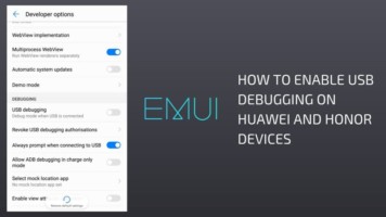 Enable Usb Debugging on Huawei