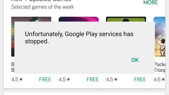 Unfortunately, Google Play Services has stopped