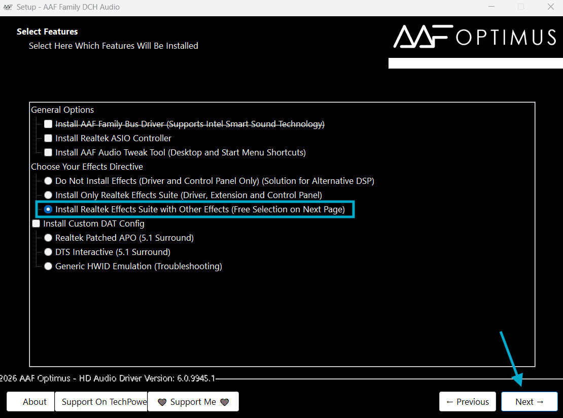 Realtek Modded Driver - AAF Optimus installation with Audio Enhancers
