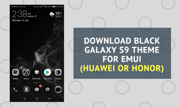 Black Galaxy S9 Theme