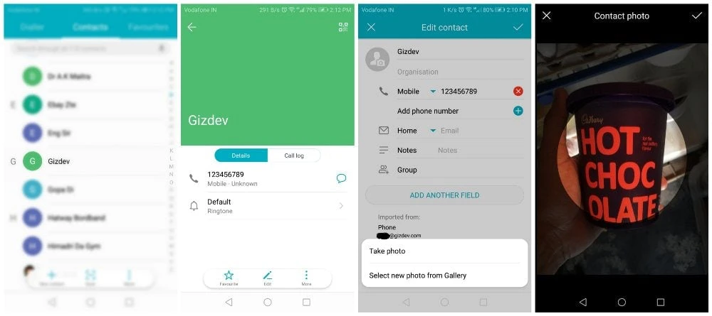 Assign Contacts pictures on Android
