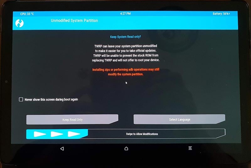TWRP for Galaxy Tab S4