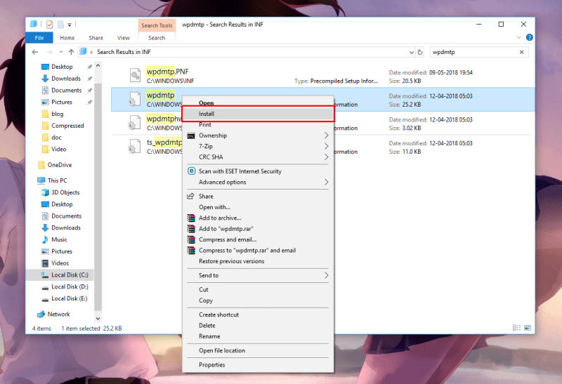 windows mtp driver windows 10