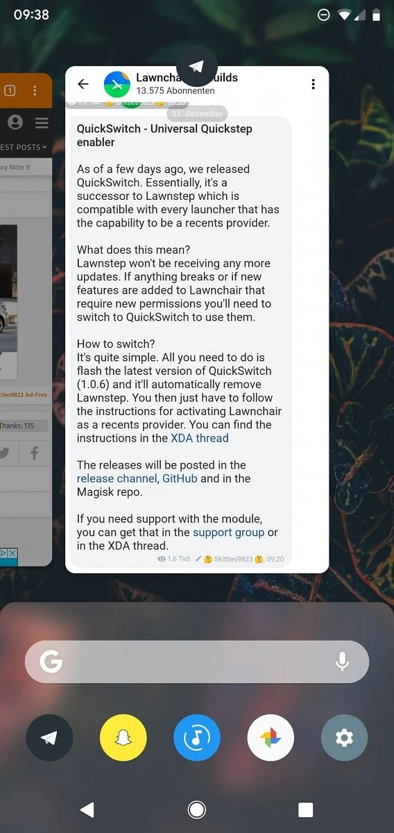 Android Pie Quickstep