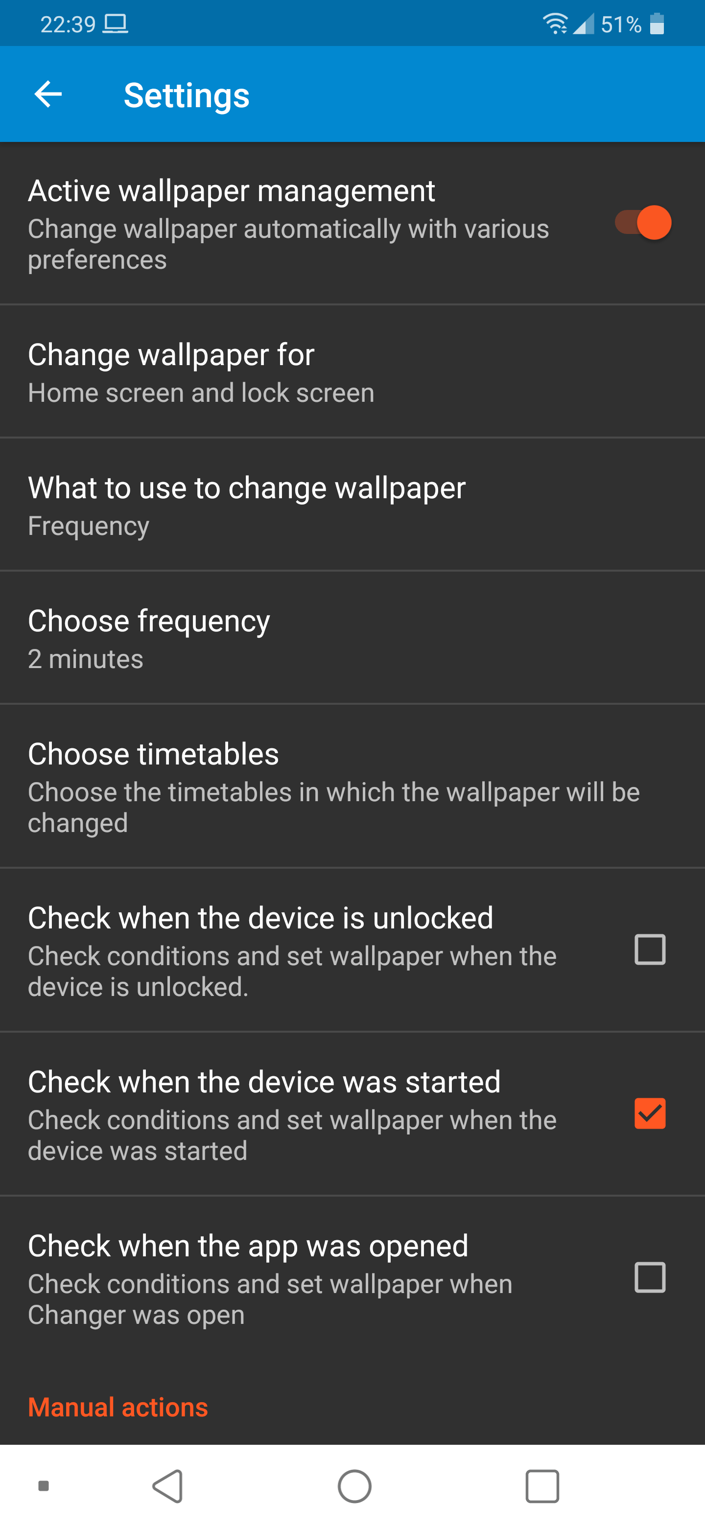 Enable wallpaper changer