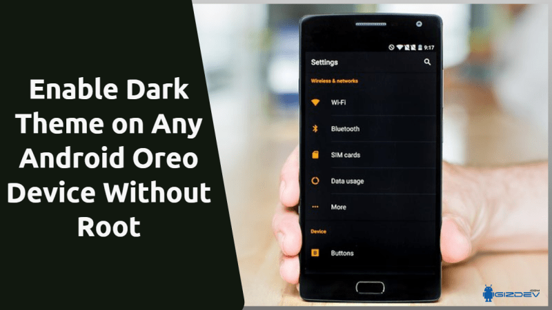 Google Oreo Android Mode Dark