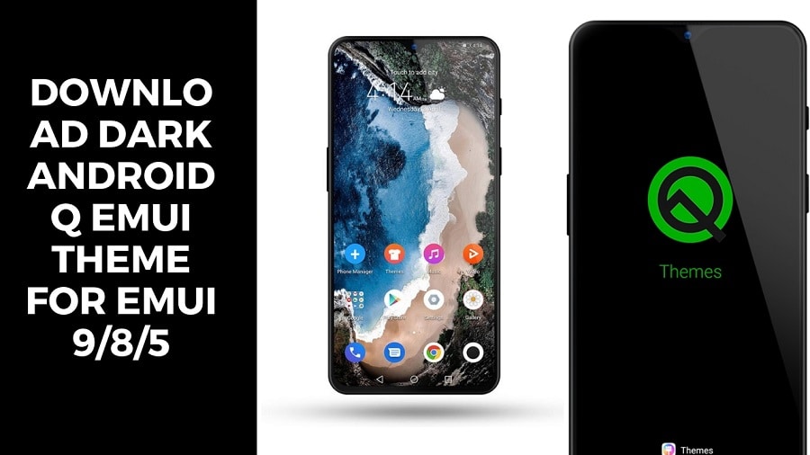 Download Dark Android Q EMUI Theme for EMUI 9/8/5