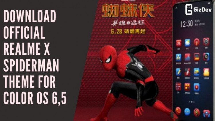 Download Official Realme X Spiderman Theme For Color OS 6,5