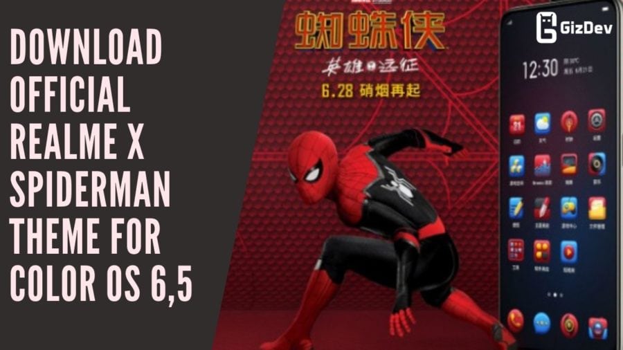 Download Official Realme X Spiderman Theme For Color OS 6,5