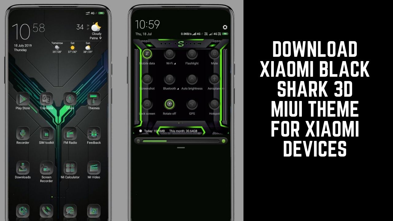 Download Xiaomi Black Shark 3D MIUI Theme For Xiaomi Devices