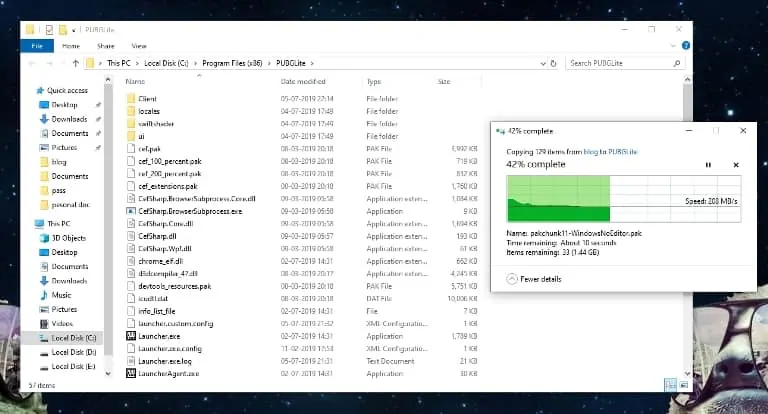 PUBG PC Lite Offline Installer installation