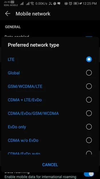 How to Enable LTE only mode