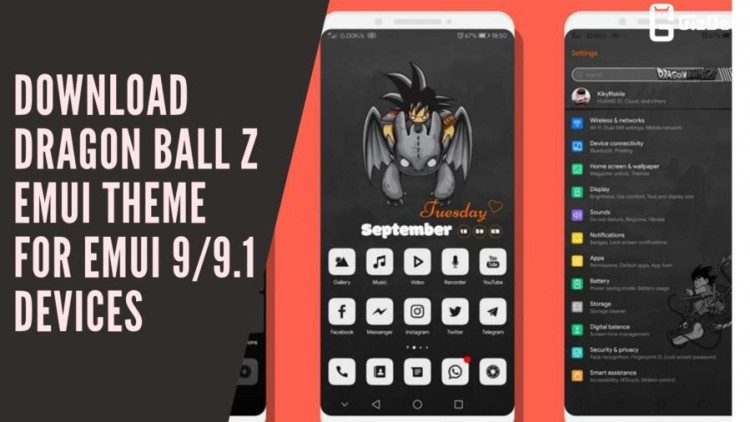 Download Dragon Ball Z EMUI Theme For EMUI 99.1 Devices