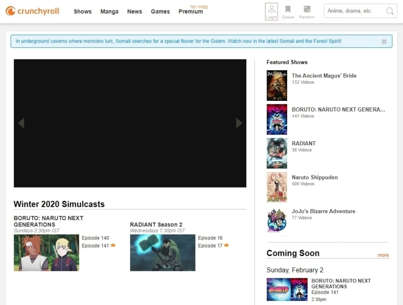 Free Anime Websites-Crunchyroll