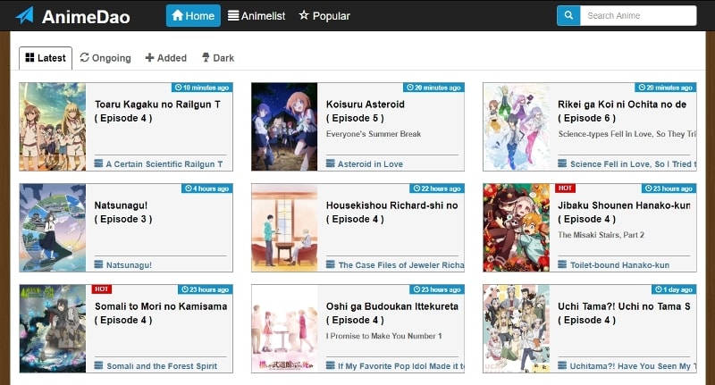 Free Anime Websites-AnimeDao