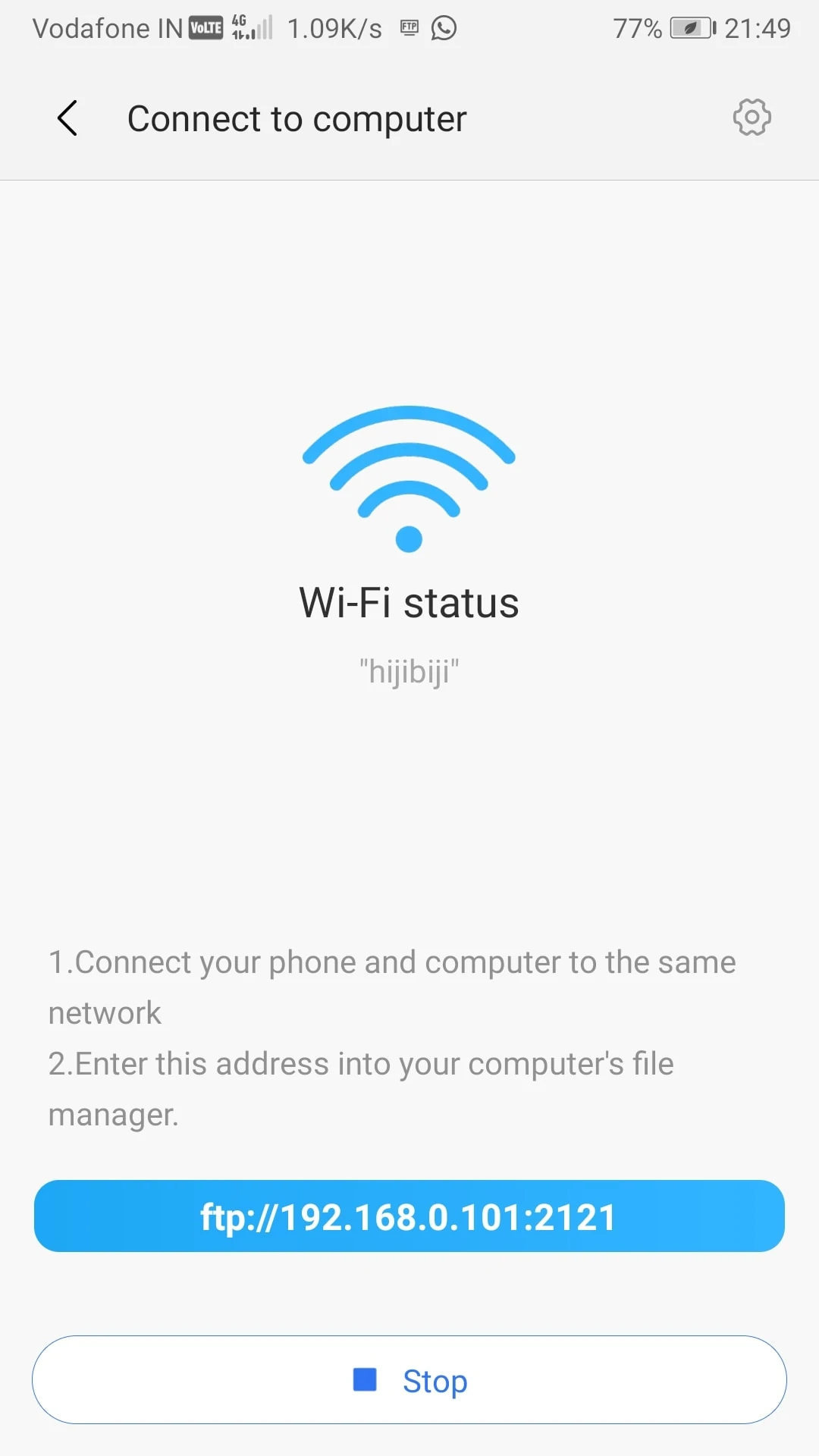 File Transfer from PC to Mobile