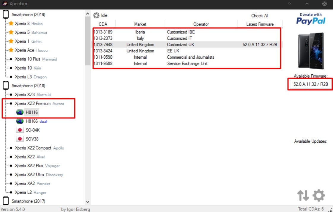 Download Sony Firmware Directly With Xperifirm Firmware Downloader