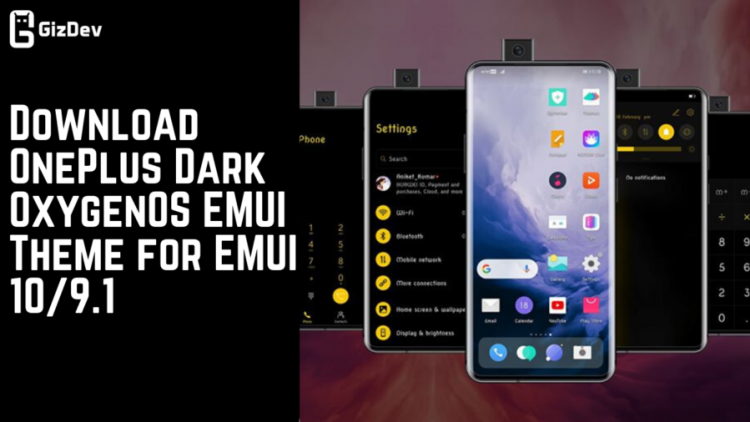 Download OnePlus Dark OxygenOS EMUI Theme for EMUI 109.1