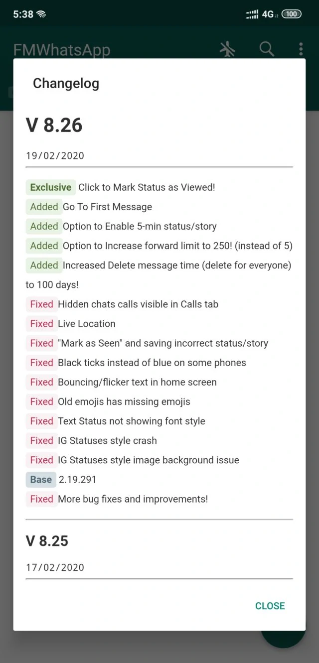 Download FM WhatsApp APK Changelogs