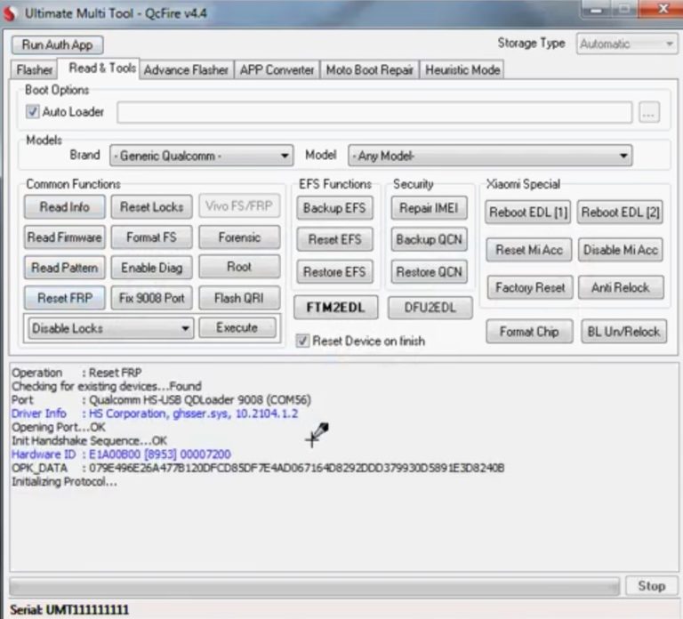 Download Latest UMT Pro Ultimate Multi Tool QcFire v7.6 (2022) Version