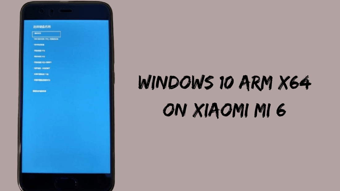Xiaomi MI 6 Successfully ran Windows 10 X64 ARM System