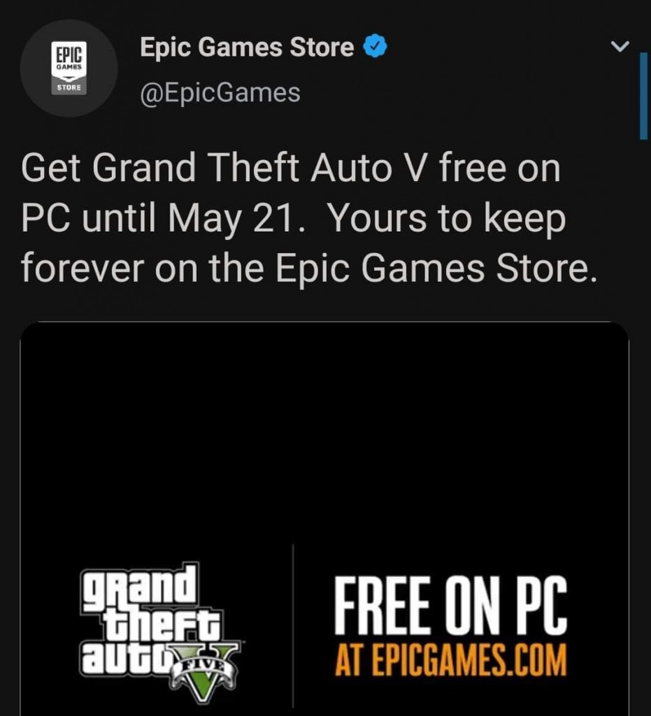 GTA V Is Going Free On Epic Games Store Free TO Keep