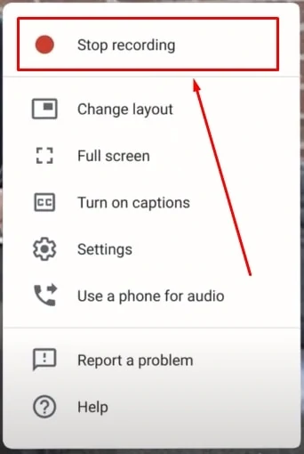 record a meeting video in Google Meet