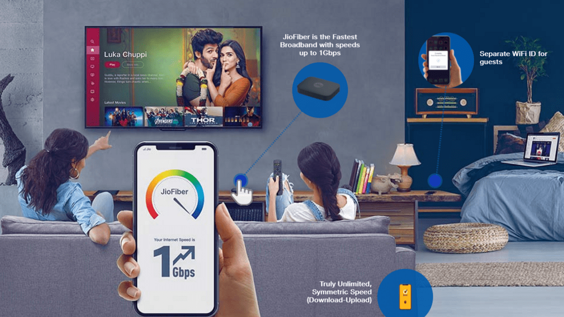 Jio Fiber At 399, Unlimited Data, and Calls, New plans and 30 Day Trial Announced