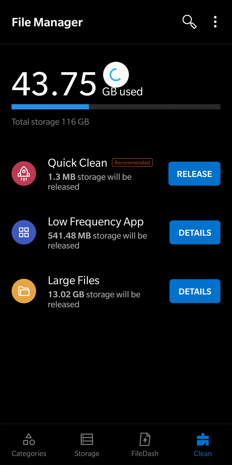 OxygenOS 11 File Manager