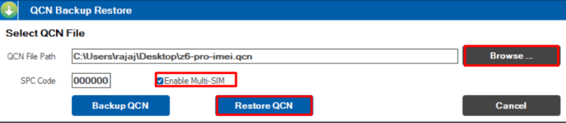 Restore Snapdragon IMEI