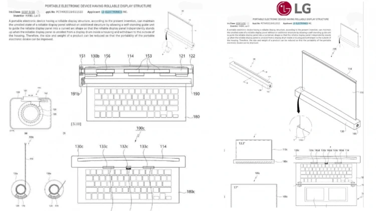 LG Files Patent For LG Rollable Laptop Display, Keyboard, and Webcam