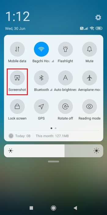 Redmi Note 10S Notification Toggle Screenshot