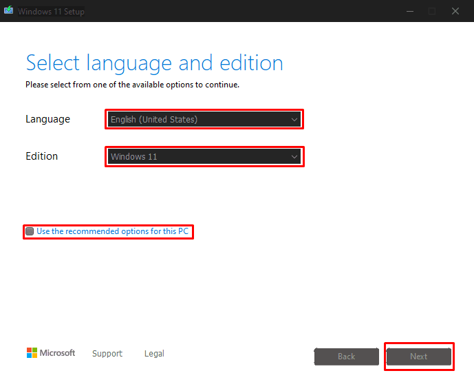 create windows 11 bootable usb using Media Creation Tool
