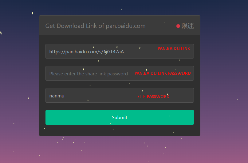 Download files from pan.baidu