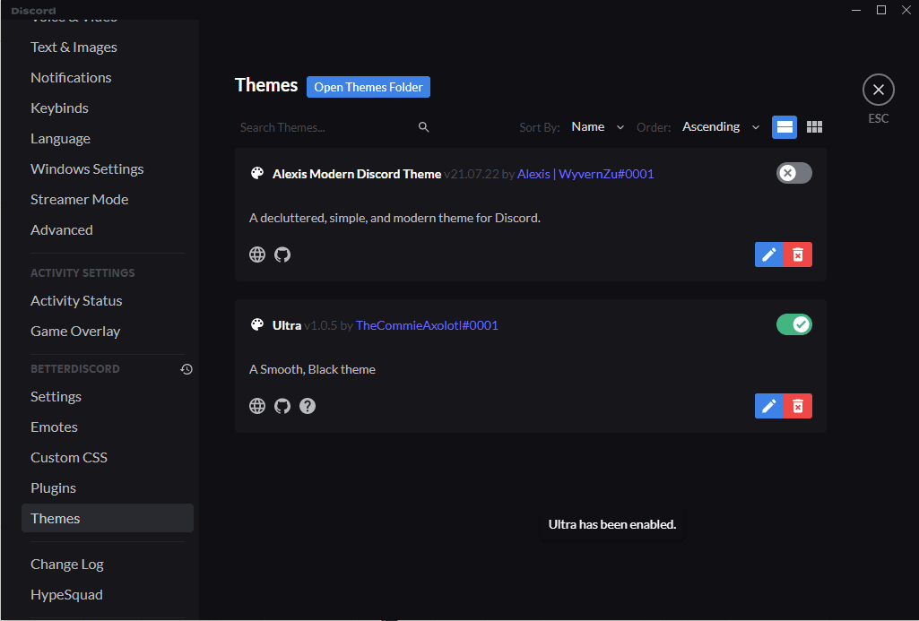 Themes for Discord