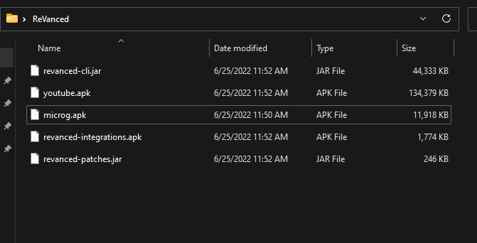 ReVanced youtube apps