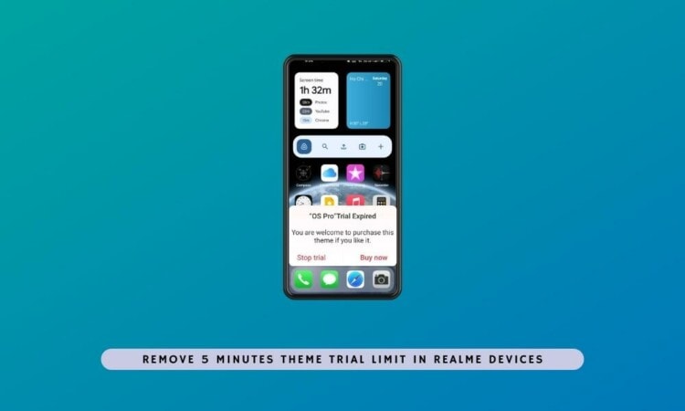 How to Remove 5 Minutes Theme trial Limit in Realme