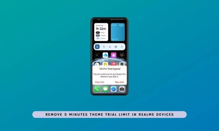 How to Remove 5 Minutes Theme trial Limit in Realme