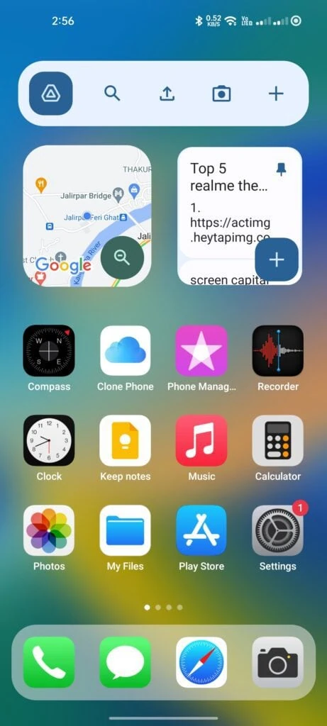 iOS 16 theme for Realme