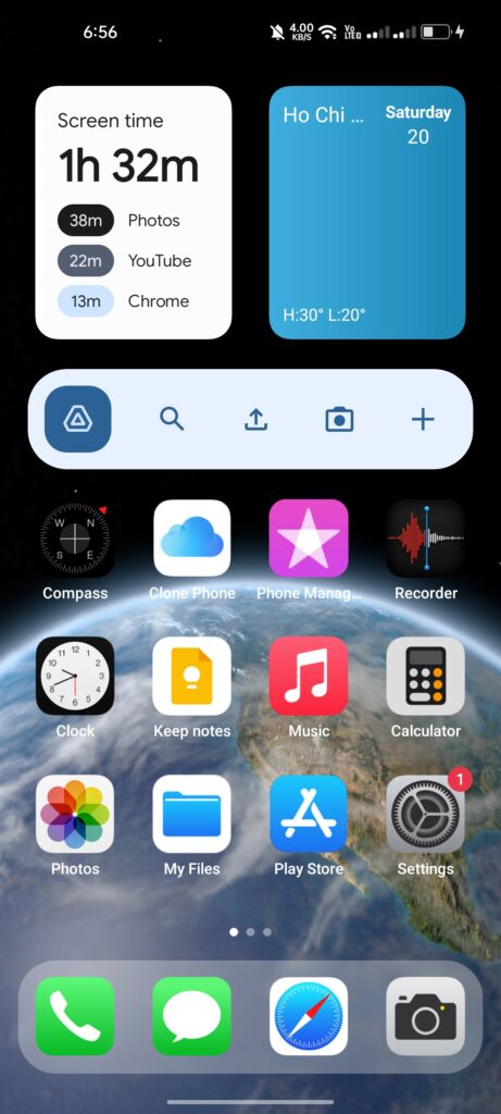 iOS 16 dark theme for Realme